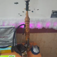 قلیان کامل چوب گردو نوطعم ن درجه یک رخ دار سهبعد|زیورآلات و اکسسوری|شاهرود, |دیوار