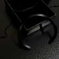 ست دستبند بنگل و زنجیر مشکی