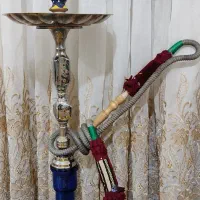 قلیان برنجی شمش ست کامل تنه قلم کاری