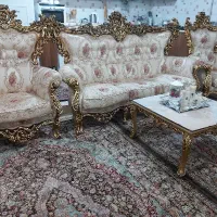 مبل سلطنتی۹نفره ومیز غذاخوری۸نفره وسرویس خواب۲نفره