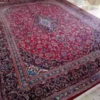 ۲ تخته فرش دستباف مشهد 12 متری طرح کاشان اصیل