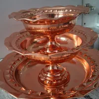 ظرف ۴ تیکه پذیرایی مسی