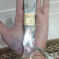 چاقو زنجان دنده ای نو نوخیلی تیز زیبا سنگین