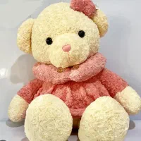 عروسک  تدی /خرس بزرگ  دامن صورتی