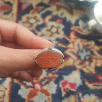 انگشتر نقره عقیق یمنی خطی صفوی آنتیک دستساز