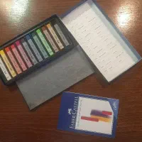پاستل گچی نرم ۱۲ رنگ کاملا نو برند FABER-CASTELL