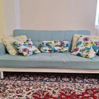 مبل تختخوابشو ۵ نفره فیروزه ای