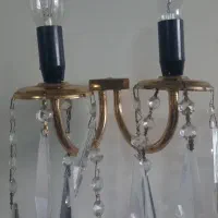 دیوار کوب های برنجی ابکاری شده قدیمی|لوستر و چراغ آویز|مشهد, بهمن|دیوار