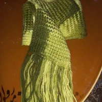 شال گردن بافتنی کاموا دستبافت دست بافت اسپرت ریشه