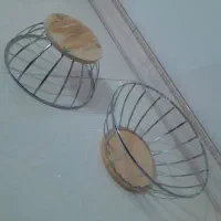 جا میوه ای فلزی کف چوبی