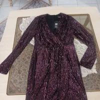 لباس مجلسی پولکی کوتاه نو سایز 38 40