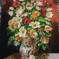 تابلو فرش گل