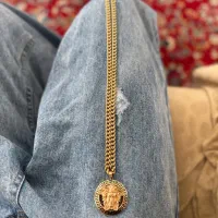 زنجیر و پلاک مدال گرندبند آویز طلا ورساچ|جواهرات|اراک, |دیوار