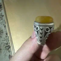 انگشتر نقره عقیق زرد