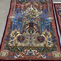فرش دستباف (بساک) دوتا ۲ متری نقشه شکارگاه|فرش|مشکیندشت, |دیوار
