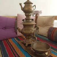 سماور برنجی روس ذغالی
