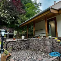 کلبه دوخوابه جنگلی جکوزی دردل جنگل قاسم نژاد