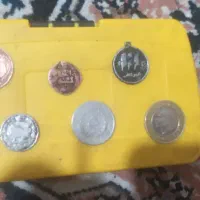شش عدد سکه قدیمی یکی چکشی