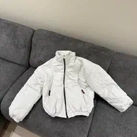 کاپشن سفید پافر باکسی