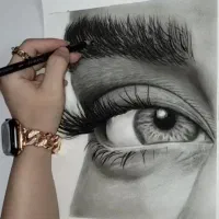 طراحی چهره سیاه قلم