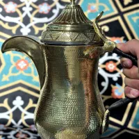 دله سوری قهوه جوش برنجی قلمزنی