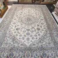 فرش تک 9متری نقشه نایین گل ابریشم