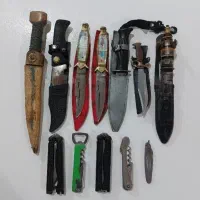 مجموعه چاقو قدیمی و تک