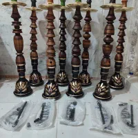قلیون چوب گردو ست شده ب طور کامل