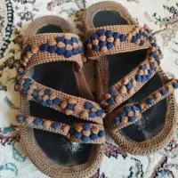 دمپایی گیوه زندان بافت. بند گوشی