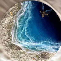 تابلو دکوراتیو دریا و تابلو ماه