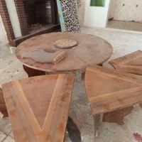 میز پذیرایی چوبی با عسلی