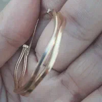 چهارعدد النگو دامله گوشواره حلقه ای بزرگ