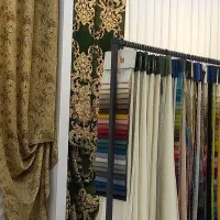 پرده چکی فروش انواع حریر کتان مخمل|پرده، رانر، رومیزی|قم, آزادگان|دیوار