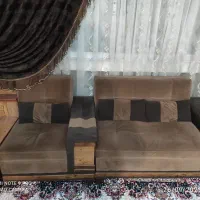 مبل شش نفره با چوب روسی|مبلمان خانگی و میز عسلی|تهران, سلسبیل جنوبی|دیوار