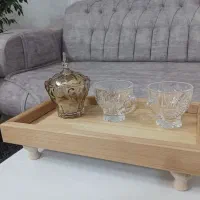 سینی و صندوق چوبی دست ساز