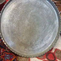 سینی مسی کهنه قدیمی طرح دار