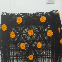 فروش شال رودوشی، دامن حریرگلدار