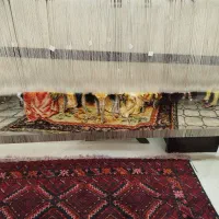 تابلو فرش چله ابریشم طرح پاسور باز