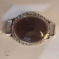 عقیق سرخ به همراه رکاب نقره