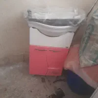 روشویی کابینتی با آیینه کارکرده|لوازم سرویس بهداشتی|ملایر, |دیوار