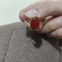 انگشتر طلا،نگین عقیق زیبا|جواهرات|سیرجان, |دیوار