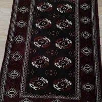 قالیچه ۴ متری دستبافت پشمی کلاردشت و ۲ متری ترکمن|فرش|عباس‌آباد, |دیوار