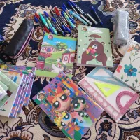 دفتر خودکار  خط کش کیف رنگ