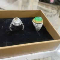 فروش دو انگشتر نقره مردانه