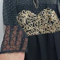 لباس مجلسی دخترانه سایز تا ۴۶ مشکی طلایی حریر|لباس|تهران, گرگان|دیوار