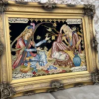 تابلو فرش نفیس عتیقه ابریشم قدمت ۵۰ساله|تابلو فرش|تهران, منیریه|دیوار