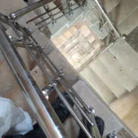 نرده استیل،استاتیک.پله گرد ،حفاظ،