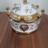 چینی گل برجسته آنتیک خاص کمیاب دکوری بوفه جهیزیه