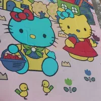 قالی ‌کودک طرح کیتی kitty|فرش|اهواز, زیتون کارگری|دیوار