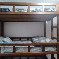 تخت خواب سه طبقه تمام چوب ،سفارشی ساز|تخت و سرویس خواب|تهران, شهر زیبا|دیوار